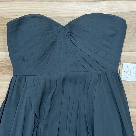 NEW Jenny Yoo Women's Mira Convertible Strapless Pleat Chiffon Gown Women’s 6 - Picture 3 of 6